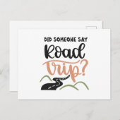 Carte Postale Quelqu'un a dit un voyage routier (Devant / Derrière)