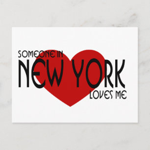 Carte Postale Quelqu'un à New York m'aime