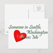 Carte Postale Quelqu'Un À Seattle M'Aime (Devant / Derrière)