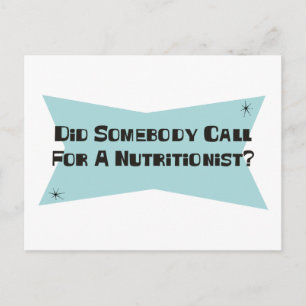 Carte Postale Quelqu'Un A-T-Il Appelé Un Nutritionniste ?
