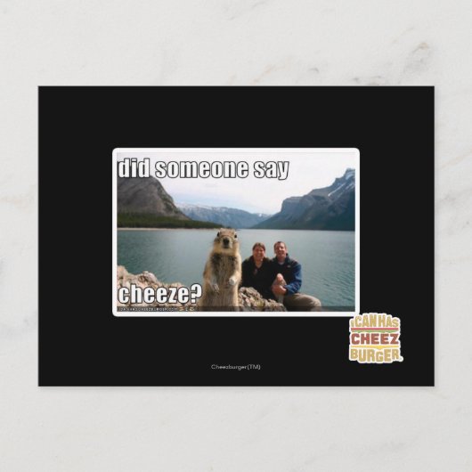 Carte Postale Quelqu'un a-t-il dit du cheeze ? (Devant)