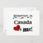 Carte Postale Quelqu'Un Au Canada M'Aime (Devant / Derrière)
