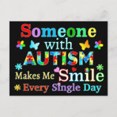 Carte Postale Quelqu'Un Avec AUTISME Me Rend Souriant (Devant)
