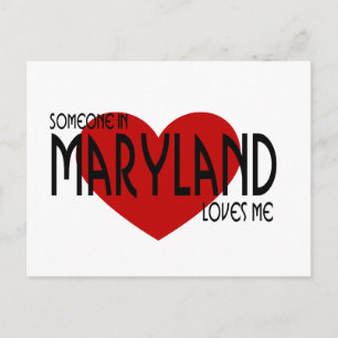 Carte Postale Quelqu'un dans le Maryland m'aime