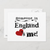 Carte Postale Quelqu'Un En Angleterre M'Aime (Devant / Derrière)