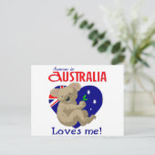 Carte Postale Quelqu'un en Australie m'aime Koala (Debout devant)
