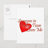 Carte Postale Quelqu'un m'aime à Dallas, Texas (Devant / Derrière)