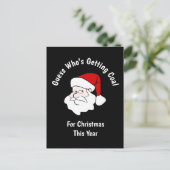 Carte Postale Quelqu'un reçoit du charbon pour Noël Noir (Debout devant)