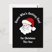 Carte Postale Quelqu'un reçoit du charbon pour Noël Noir (Devant / Derrière)