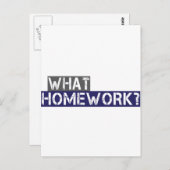 Carte Postale quels devoirs ? (Devant / Derrière)