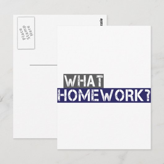 Carte Postale quels devoirs ? (Devant / Derrière)