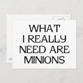 Carte Postale Quels Minions (Devant / Derrière)