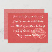 Carte Postale Quels sont ces baisers qui valent la citation roma (Devant / Derrière)