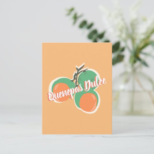 Carte Postale Quenepas Espagnol Limes Fruit Main tiré (Debout devant)