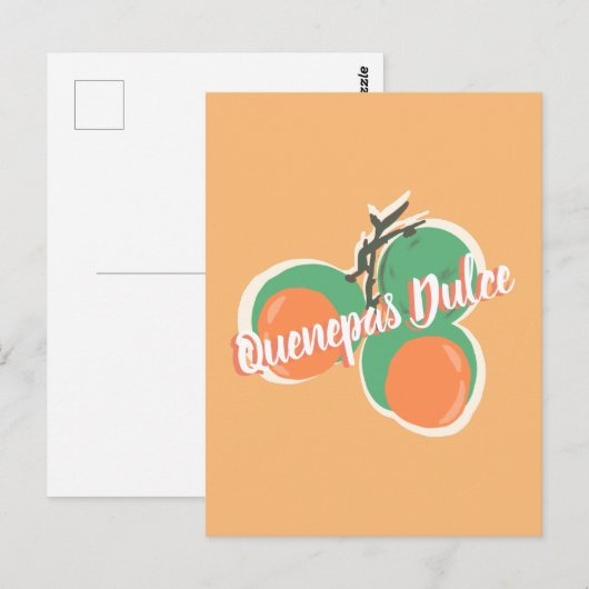 Carte Postale Quenepas Espagnol Limes Fruit Main tiré (Devant / Derrière)