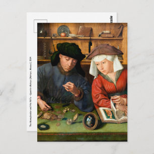 Carte Postale Quentin Matsys - Le Moneylender et sa femme