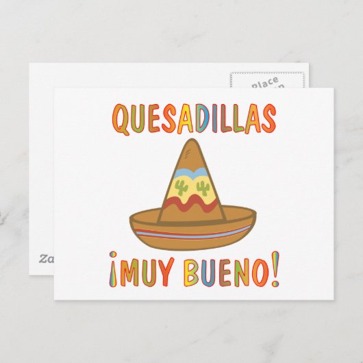 CARTE POSTALE QUESADILLAS (Devant / Derrière)