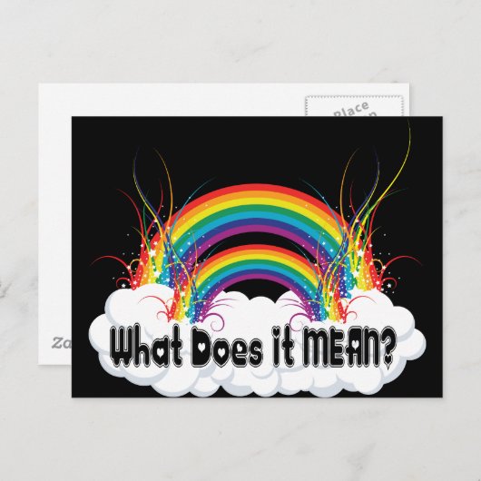 CARTE POSTALE QU'EST-CE QUE ÇA SIGNIFIE ? DOUBLE COURSE (Devant / Derrière)