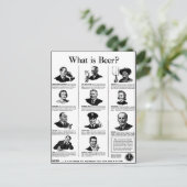 Carte Postale Qu'est-ce que la bière ? (Debout devant)