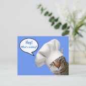 Carte Postale Qu'est-ce que la Cuisine ? Chef Cat (Debout devant)