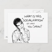 Carte Postale Qu'est-ce que la socialisation? (Devant / Derrière)