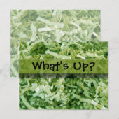 Carte Postale Qu'est-ce que le papier photo vert froissé et déch (Devant / Derrière)