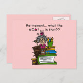 Carte Postale Qu'est-ce que l'Humour de retraite (Devant / Derrière)