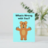 Carte Postale Qu'est-ce qui ne va pas avec toi ? (Debout devant)