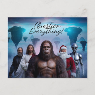 Carte Postale Question Everything Postcard