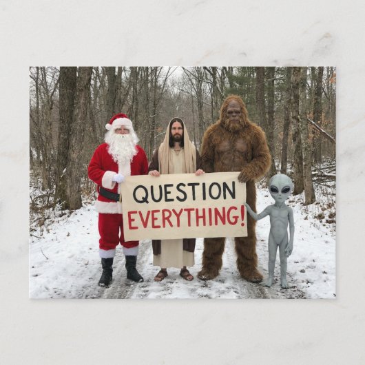 Carte Postale Question Everything Postcard (Devant)