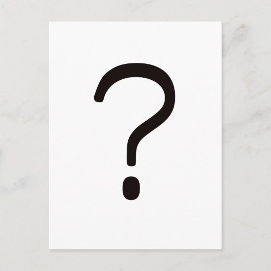 Carte Postale Question Mark ? Rouge noir (Devant)
