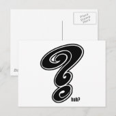 Carte Postale Question ~ Question Mark Huh Quoi ? ? (Devant / Derrière)