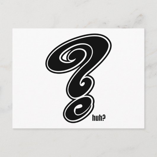 Carte Postale Question ~ Question Mark Huh Quoi ? ? (Devant)