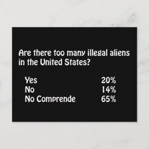 Carte Postale Question/réponse drôle sur l'immigration