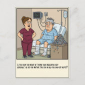 Carte Postale Questions d'infirmière sur l'utilisation des médic (Devant)