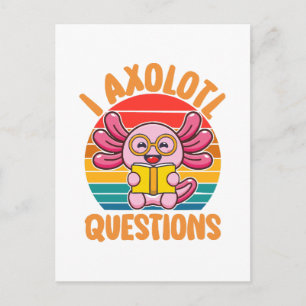 Carte Postale Questions sur les Axolotl