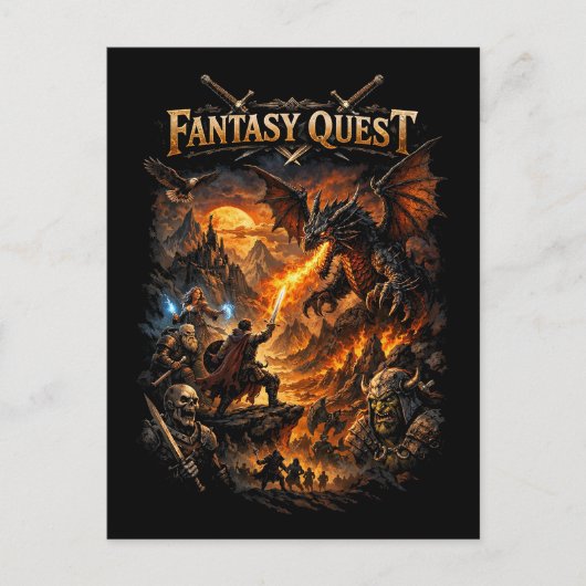 Carte Postale Quête de feu de dragon (Devant)