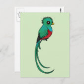 Carte Postale Quetzal resplendant Birdable (Devant / Derrière)