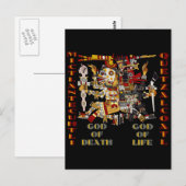 Carte Postale Quetzalcoatl et Mictlantecuhtli (Devant / Derrière)