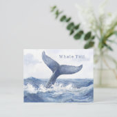 Carte Postale Queue de baleine de l'océan bleu (Debout devant)
