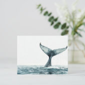 Carte Postale Queue de baleine sortant de l'océan Petit (Debout devant)