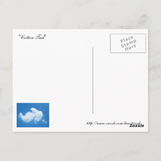 Carte Postale Queue de coton (Dos)