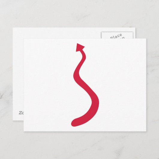 Carte Postale queue de diable rouge (Devant / Derrière)