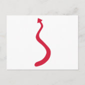 Carte Postale queue de diable rouge (Devant)