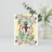 Carte Postale Queue de Ponytail et oreilles de chat (Debout devant)