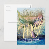 Carte Postale Queue de Sirène Texte Personnalisable (Devant / Derrière)
