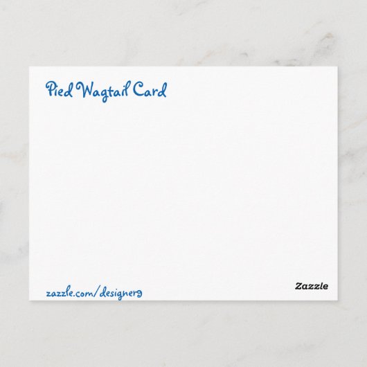 Carte Postale Queue de tuyau (Dos)