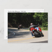 Carte Postale Queue du dragon, US129, 11 milles, 318 courbes (Devant / Derrière)