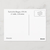 Carte Postale Queue du dragon, US129, 11 milles, 318 courbes (Dos)