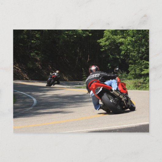 Carte Postale Queue du dragon, US129, 11 milles, 318 courbes (Devant)